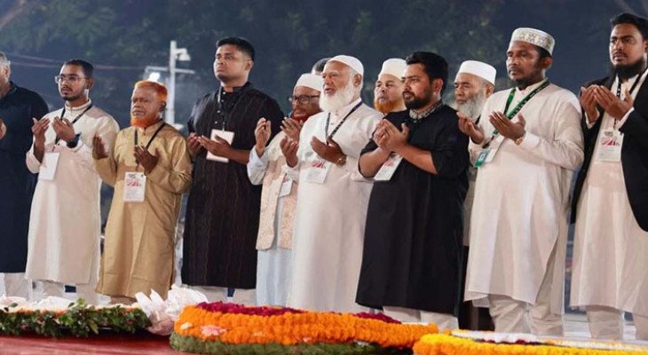 ভাষা শহীদদের প্রতি শ্রদ্ধা জানালেন বিরোধীদলীয় নেতা ডা. শফিকুর রহমান 